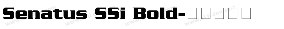 Senatus SSi Bold字体转换